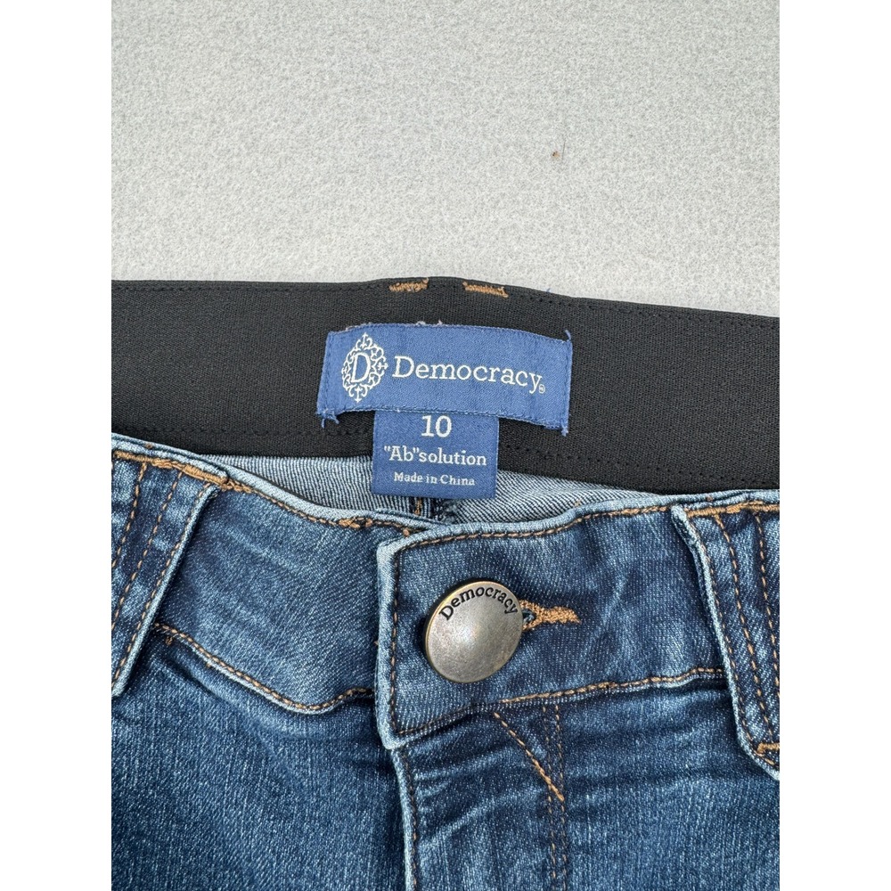 Democracy Ab Solution Straight Leg Jeans Womens 10T Tall (32x31) Blue Denim - Picture 3 of 10